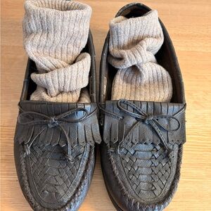 Basic Editions Brown Leather Loafers